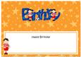 Bazil's Football Birthday Large Dl Matching Large Dl Insert