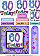 80th Birthday Quick Card with Pyramage