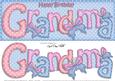 Large Dl Birthday Grandma Butterflies Card & 3D Decoupage