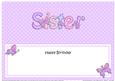 Birthday Sister Butterflies Large Dl Matching Insert