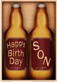 A4 Happy Birthday Son Beer Bottles Gift Set Card Topper