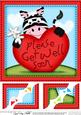 8 x 8 Debra Zebra's Get Well Heart Scalloped Topper