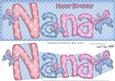 Large Dl Birthday Nana Card & 3D Decoupage