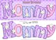 Large Dl Birthday Mommy Card & 3D Decoupage