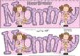 Large Dl Birthday Mommy Card & 3D Decoupage