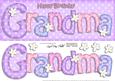Large Dl Birthday Grandma Card & 3D Decoupage