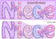 Birthday Niece Large Dl Quick Card 3D Decoupage