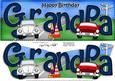 Birthday Grandpa Large Dl Quick Card 3D Decoupage