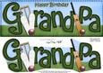 Birthday Grandpa Large Dl Quick Card 3D Decoupage