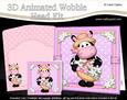 3D Milly Moo Cow's Basket Animated Moveable Wobble Head Kit