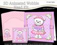3D Teddy Tess's Flowers Animated Moveable Wobble Head Kit