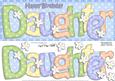 Large Dl Birthday Daughter Quick Card N 3D Decoupage