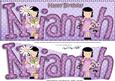 Girlz Birthday Niamh Large Dl Quick Card 3D Decoupage