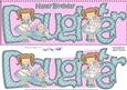 Girlz Birthday Daughter Large Dl Quick Card 3D Decoupage