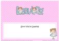 Sorry You're Leaving Girlz Large Dl Matching Insert