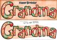 Large Dl Birthday Grandma Card & 3D Decoupage