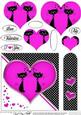 Kool Kats Purrfect Love Quick Card with Heart Shaped Pyramage