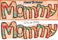 Large Dl Birthday Mommy Card & 3D Decoupage