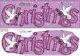 Large Dl Merry Christmas Quick Card 3D Decoupage