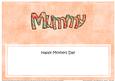 Mothers Day Mummy Matching Large Dl Insert