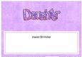Birthday Daughter Large Dl Matching Insert