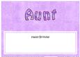 Birthday Aunt Matching Large Dl Insert