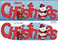 Large Dl Merry Christmas Quick Card 3D Decoupage