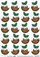 Xmas Puddings Decoupage Sheet