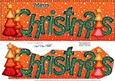 Large Dl Merry Christmas Quick Card 3D Decoupage
