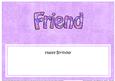 Birthday Friend Matching Large Dl Insert