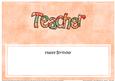 Birthday Teacher Matching Large Dl Insert