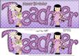 Girlz Birthday Teacher Large Dl Quick Card 3D Decoupage