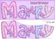 Birthday Mary Large Dl Quick Card 3D Decoupage