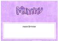 Birthday Mummy Matching Large Dl Insert