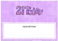 Birthday 21 Today Matching Large Dl Insert