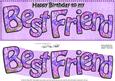 Birthday Best Friend Large Dl Quick Card 3D Decoupage