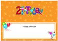 Birthday 21 Today Matching Large Dl Insert