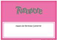 21st Birthday Catherine Large Dl Matching Insert