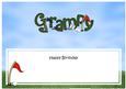 Happy Birthday Grampy Matching Large Dl Insert