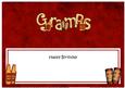 Happy Birthday Gramps Matching Large Dl Insert