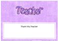 Thank You Teacher Matching Large Dl Insert