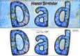 Large Dl Happy Birthday Dad Card & 3D Decoupage