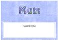 Happy Birthday Mum Matching Large Dl Insert