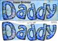Large Dl Happy Birthday Daddy Card & 3D Decoupage