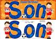 Boyz Birthday Son Large Dl Quick Card 3D Decoupage