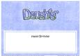 Happy Birthday Daughter Matching Large Dl Insert