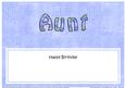 Happy Birthday Aunt Matching Large Dl Insert