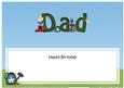 Happy Birthday Dad Matching Large Dl Insert
