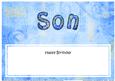 Happy Birthday Son Matching Large Dl Insert
