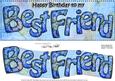 Birthday Best Friend Large Dl Quick Card 3D Decoupage